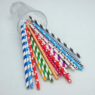 China Disposable Biodegradable Sharp Paper Straw White Paper Waterproof Straw for sale