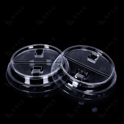 China Non Refillable Disposable Clear Plastic Pet Take Away Coffee Cup Lid for sale