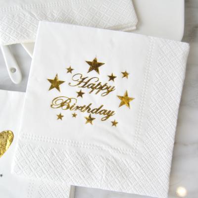 China White 2 Ply Layer Dinner Tissue Paper Napkin Restaurant Napkin Custom Logo for sale