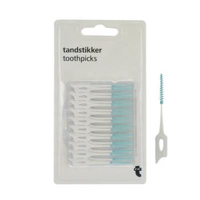 China Oral Clean Dental Care Flat Plastic Toothpicks for sale