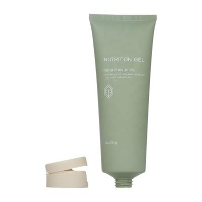 China Plain Green Shampoo Cosmetics Hand Body Cream 100ml 200ml Facial Lotion Squeezed Tubes Labels Unique Plsatic Custom Tube for sale