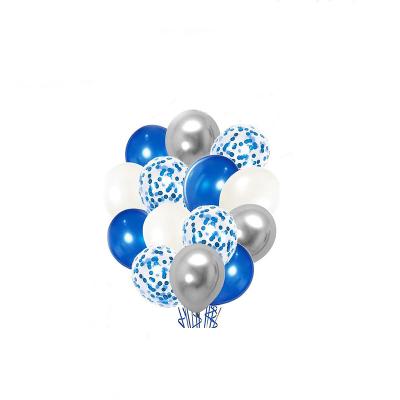 China Brithday Decor /WeedingParty/Gifts First Birthday Balloon Boxes Decorations For Boy Blue Silver Gray Balloons 40 Inch Foil Balloons 18 Inch
