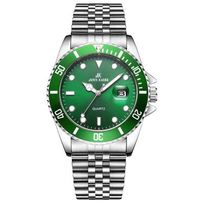 China JANUS KAISER Brand Luxury Sports Day/Date Full Stainless Steel Famous Luminous Strap Fashion Waterproof Mens Wristwatches Day Date for sale