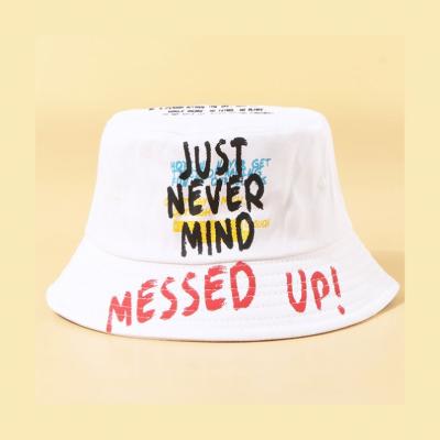 China Custom Character Fisherman Hat Bucket Women Men Pin Rings Sunhat Caps Summer Bucket Hats Logo for sale