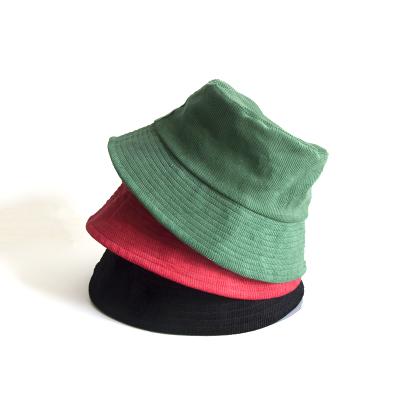 China 2021 Popular Character Design Your Own Custom Embroidered Corduroy Bucket Hat Wholesale Simple Bucket Hat for sale