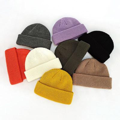 China Retro Beanie COMMON Warm Hat Designer Solid Knitted Winter Hats for sale