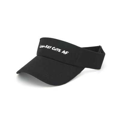 China Wholesale Custom Character Cotton Baseball Golf Sun Visor Sports Outdoor Black Running Cycling Hat for sale