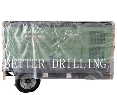 China Construction works China Kaishan KSZJ-18/17 17 bar screw diesel air compressor for deep water well drilling rig for sale