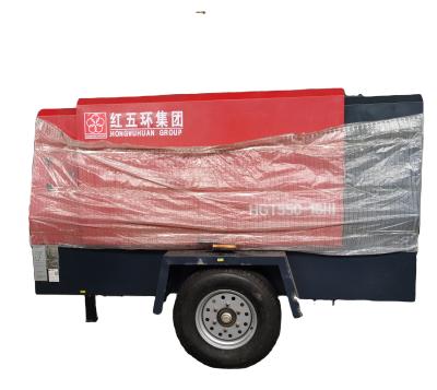 China Construction works Red Five - Ring Two - Wheel Screw Air Compressor for Drilling Wells for sale