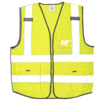 China Custom Reflective Work Reflective Personal High Visibility Construction Security Jacket Multi-pocket Reflective Clothing for sale