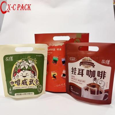 China Coffee Bags with Valve Black High Barrier Aluminum Foil Flat Bottom Standing Empty Coffee Beans Storage Bag for sale