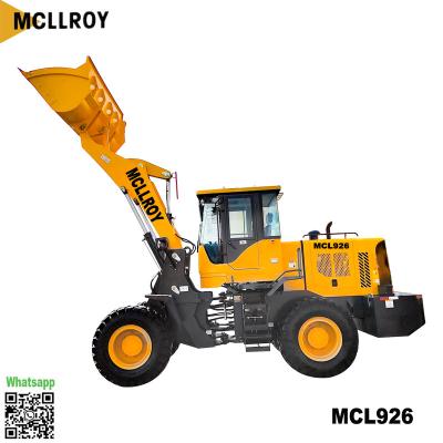China Carregador articulado estojo compacto da roda ZL926 do freio de ar YUNNEI de Front End Wheel Loader 4WD da cubeta 490 à venda