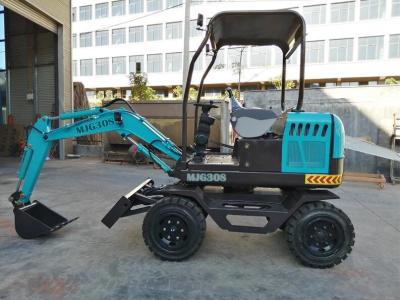 China 15KN 2,5 Ton Bucket 0.025M3 Mini Wheel Excavator à venda