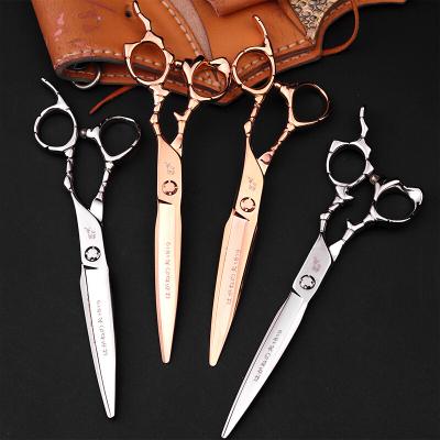 China 6.8 Inch Professional Hair Scissors Titanium Metal Kungfu Hairdressing Thinning Scissors Cutting Shear Barber Products Salon Scissors for sale