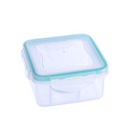 China Freshness Preservation 500ml Square Food Container PP Plastic Airtight Transparent Box for sale