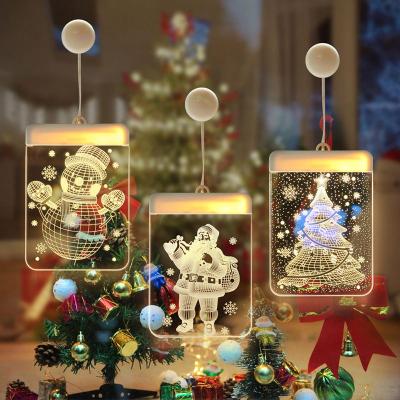 China As Picture Room Rope String Holiday Light Decorating Santa Claus Hanging Lamp 3D Star Curtain Light Ice Bar Shape Light Window Layout for sale