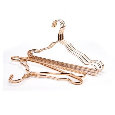 China Space Saving Aluminum Metal Material Eco - Friendly Clothes Wire Closet Clothing Hanger for sale