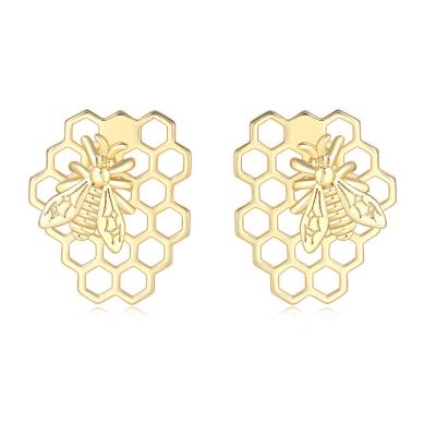 China High Quality Soft Cute Geometric Honey Bee Stud Earrings E212-M Rhombus Fast Shipping CLASSIC for sale