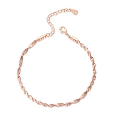 China 2021 Trendy High Quality Wave Twisted Chain Bracelet Pulsera Cadena Joyas For Woman KBH064 for sale