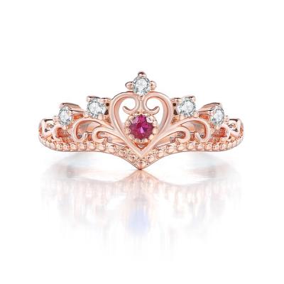 China 2020 New CLASSIC Cheap Fashion Copper Jewelry Crown Engagement Model Wedding Ring For Women KBR212-M for sale
