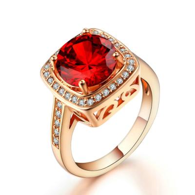 China Wholesale Trendy Trends Large Copper Luxury Jewelry Fashion Zircon Cocktail Ring For Women Gift R322 for sale
