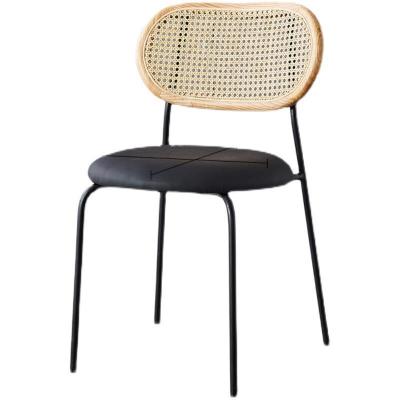 China Simple And Elegant Rattan Chair Restaurant Furniture Natural Breathable Wooden Dining Chair 2021 New Model for sale