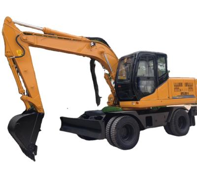 China Construction works 7ton Wheel Excavator Good Quality 7Ton 0.23m3 Hunter HT75W Wheel Excavator for sale