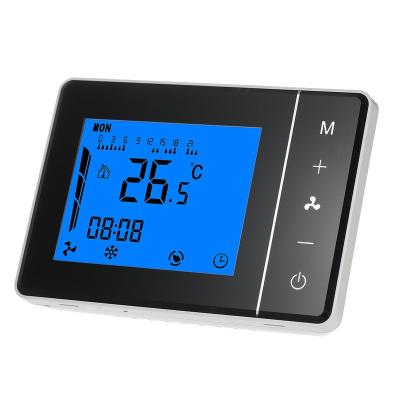 China Hotel HY01AC 0-10V Modbus Fan Speed Room Thermostat for sale