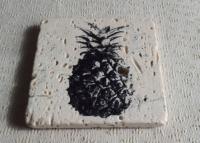 China Geschenke Plain Steinküstenmotorschiffe, Travertin-quadratische Steinküstenmotorschiffe 10 x 10 cm zu verkaufen