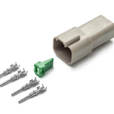 China German Automotive Connector DT04-4P 4 Pin Waterproof Connector for Cable Section 0.5-0.8 mm Connector for sale