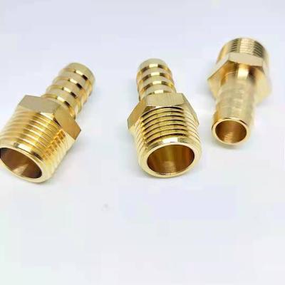 China Hose Connection Factory Price Male Hose Fitting NPT Adapter NPT Hose Fitting 3/4Barb X 3/4 TNP HOSE Burr Brass Connector for sale