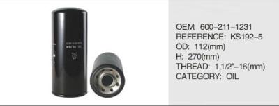 China Truck Diesel engine parts oil filter for komtsu 600-211-1231 for sale
