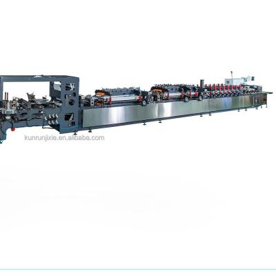 China Automatic High Speed Hotels Three Side Seal Rack Up Pouch Zipper Seal Bag Making Machine Ledger for sale