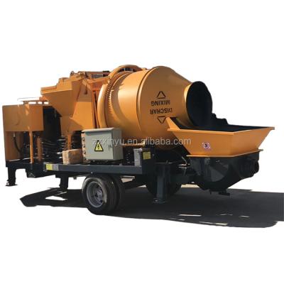 China Good Price Hydraulic Pump Easy Operation Concrete Mixer Mobile Concrete Mixer With Prepared Pump Pump for sale