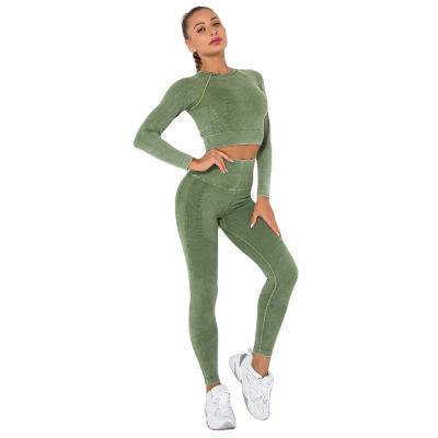 China Breathable Plus Size Sports Ladies Gym Clothes Fit Seamless Activewear Workout Women Yoga Set for sale