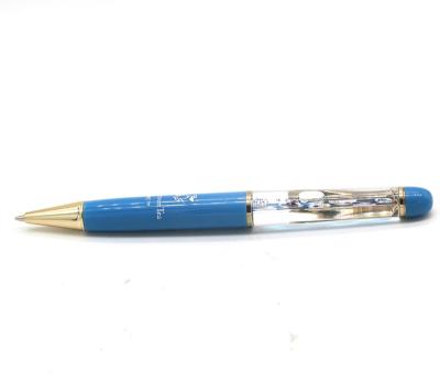 China Free Samples Wholesales Natural Fashion Beauty Metal Floating Pen Liquid PVC With Custom 3D Water Glitter Objetcs 2D Inside for sale