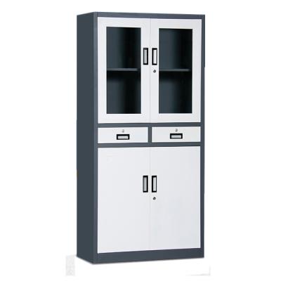 China Firmness modern glass doorsteel metal storage cabinet with drawer modern metal furniture office lock filing cabinetmodern design for sale