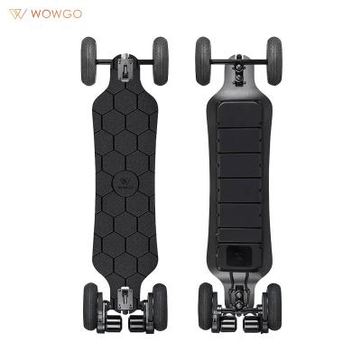 China 10 layers of Canadian maple + bamboo + Fiberglass 2022 Hot Sale Professional ESK8 Off-road and Cloud Wheels WowGo AT2 Longboard Electric Skateboard for sale