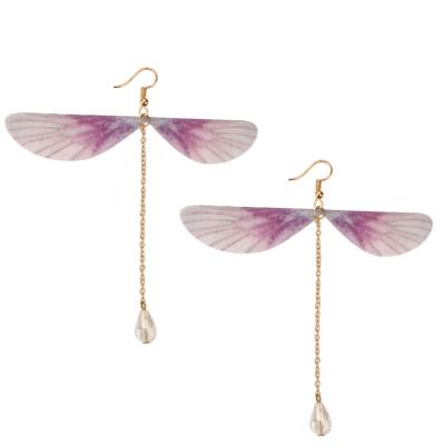 China As decoration in daily life or gifts to friends sweet dragonfly wings design blue earrings for sale