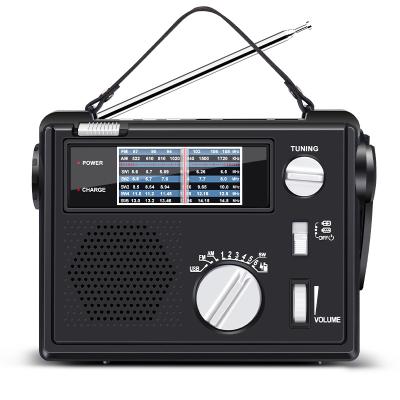 China PORTABLE Emergency Hand Crank AM/FM SW Weather Radio Hurricane Supplies IPX5 Waterproof Solar Portable Survival Radio for sale