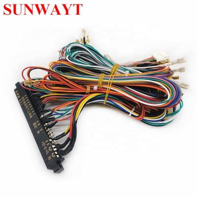 China Electronic Game Jamma 28pin Board Harness with 5Pin Joystick and 4.8mm Push Button Connector for Pandora Game Board and Jamma Multigame PCB Board for sale