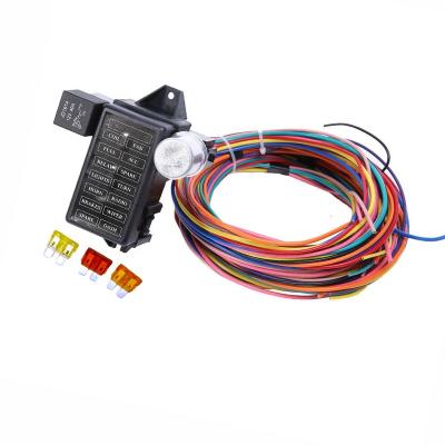 China Factory 12 Electrical Circuits OEM Automotive Wiring Kits For Hot Rod Classic Car for sale