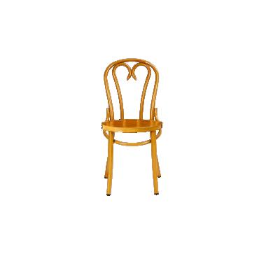 China Hotel Chair Metal Bistro with wood grain Wholesale thonet bent plywood chair for sale