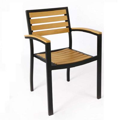 China Contemporary Aluminum Tube With Plastic Wood Outdoor Garden Chairs for sale