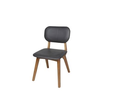 China Commercial Design Tianjin Furnished Leisure Wooden Leg Restaurant Dining Chair for sale