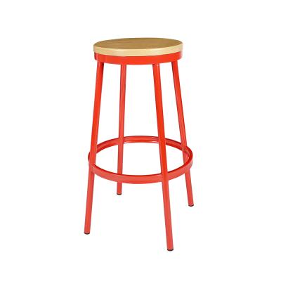 China Industrial Stool Bar Height Metal Leg Stools Chair Bar Dining Chair for sale