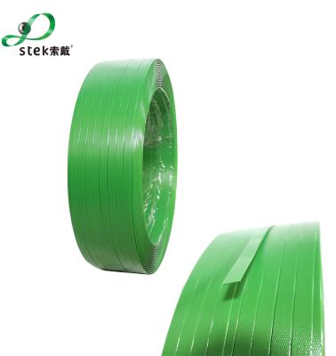 China Smooth Light Green PET Strapping Belt /polyester Strap For Racing High Tension Racing Snap Belt for sale