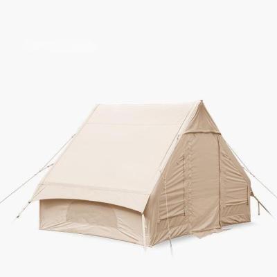 China Clear Luxury Glamping Tent Middle East Style Large Storage Canvas Picnic Building Folding Khaki Outdoor Inflatable Tent for sale