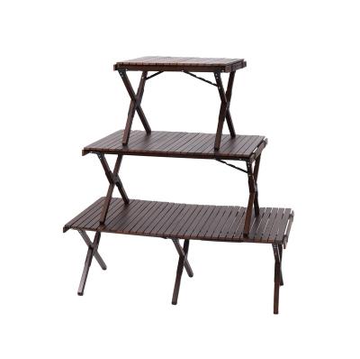 China Modern Portable Custom Folding Chair and Table, Outdoor BBQ Folding Camping Table, Beech Folding Table Wood for sale