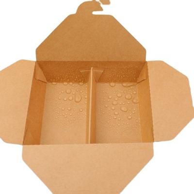 China Disposable PLA Coating Eco Friendly Custom Takeway Food Box Lunch Paper Box Food To Go Paper Box Food for sale